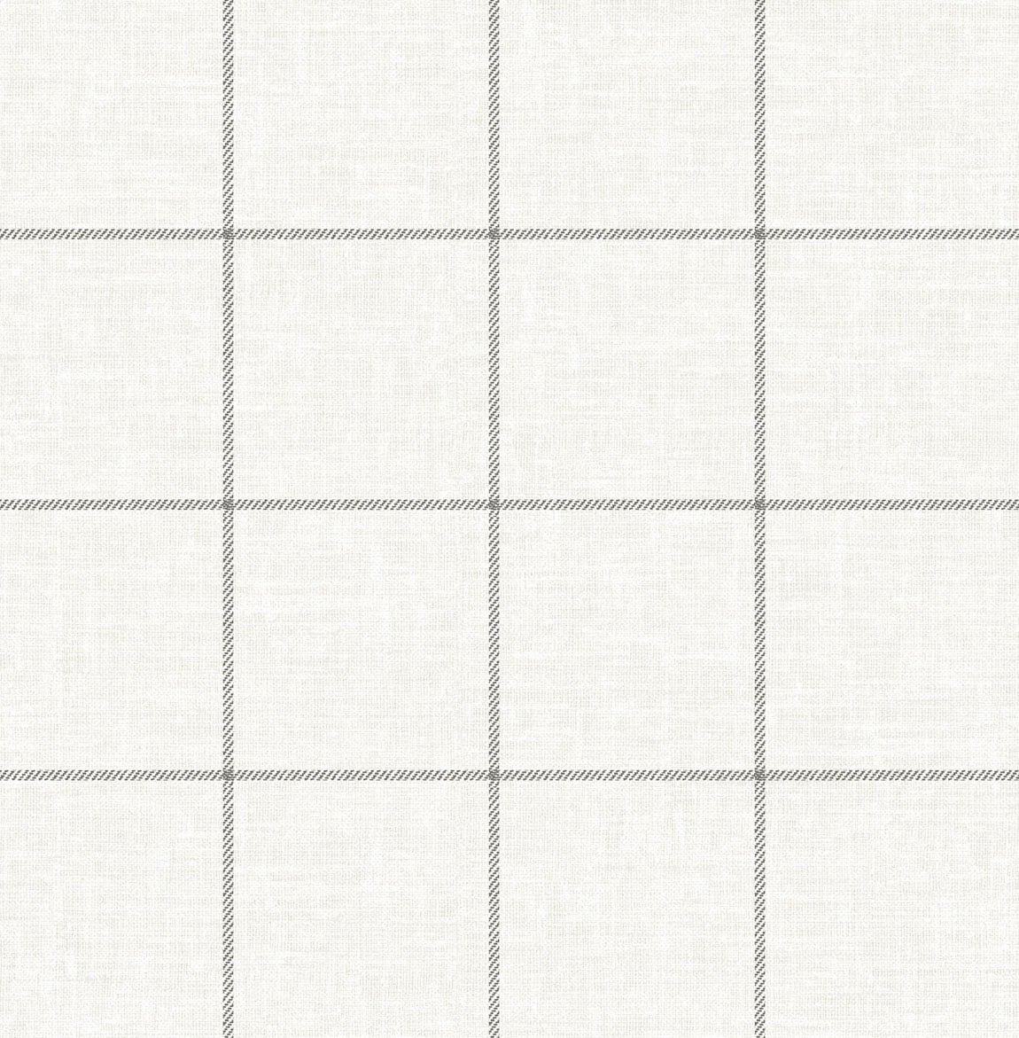 Lillian August Linen Check Alabaster And Wrought Iron Wallpaper Sample LN10700