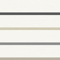 Lillian August Crew Stripe Ivory, Wrought Iron, And Sand Dollar Wallpaper LN11400