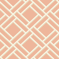 Lillian August Block Trellis Melon And Arrowroot Wallpaper LN11501