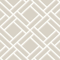 Lillian August Block Trellis Cove Gray And Fog Wallpaper LN11508