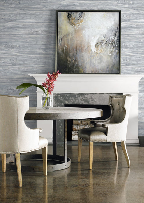 Lillian August Washed Shiplap Embossed Vinyl Blue Mist Wallpaper Sample LN11602