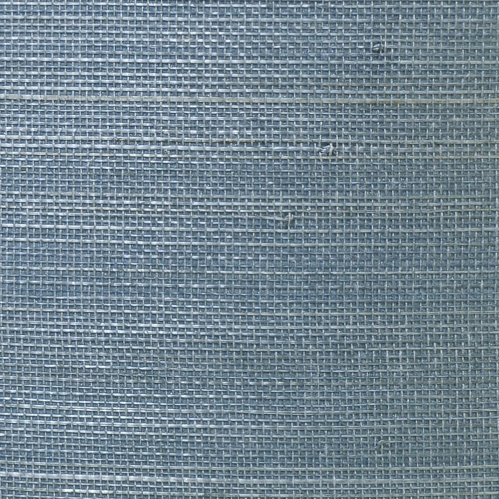 Lillian August Abaca Grasscloth Bluestone Wallpaper Sample LN11842