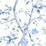 Lillian August Southport Floral Trail Fabric Eggshell And Blue Shale  Fabric Sample LN11902F