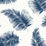 Lillian August Tossed Palm White & Navy Wallpaper Sample LN20312