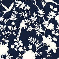 Lillian August Mono Toile Midnight Blue Wallpaper LN20522