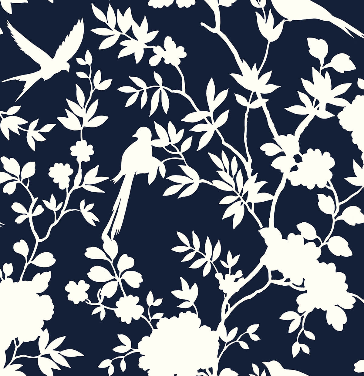 Lillian August Mono Toile Midnight Blue Wallpaper Sample LN20522