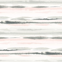 Lillian August Horizon Stripe Pink Sunset Wallpaper LN20601