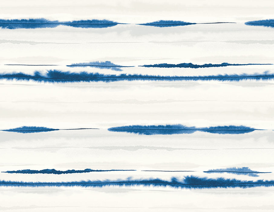 Lillian August Horizon Stripe Blue Oasis Wallpaper LN20602