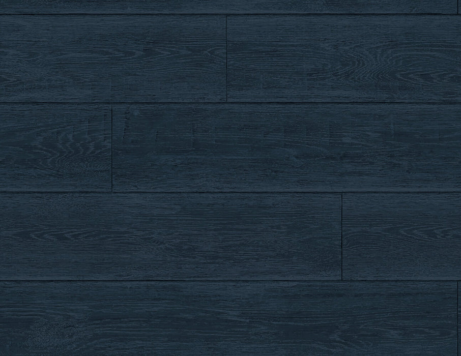 Lillian August Rustic Shiplap Denim Blue Wallpaper LN20702