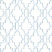 Lillian August Coastal Lattice Hampton Blue Wallpaper LN21112
