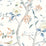 Lillian August Floral Trail Melon & Carolina Blue Wallpaper Sample LN21301