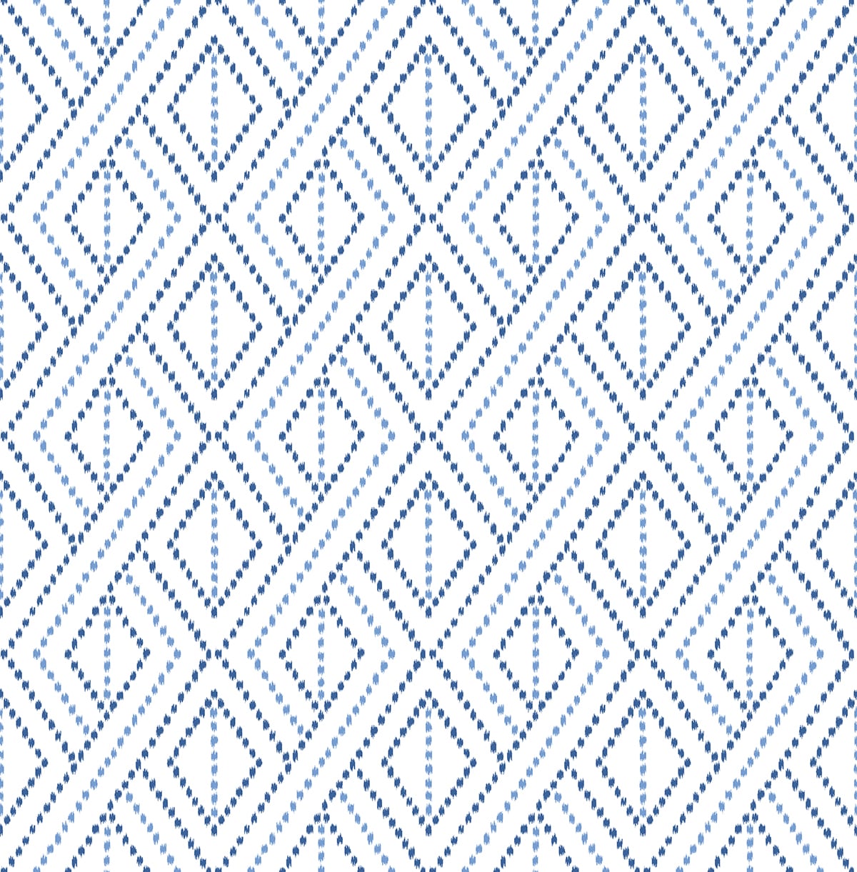 Lillian August Boho Grid Denim Blue Wallpaper Sample LN30202