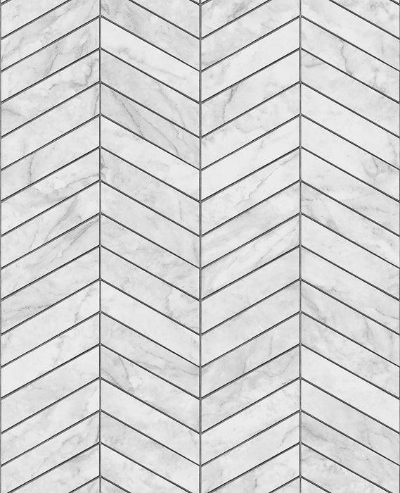 Lillian August Marbled Chevron Calcutta & Charcoal Wallpaper LN30400
