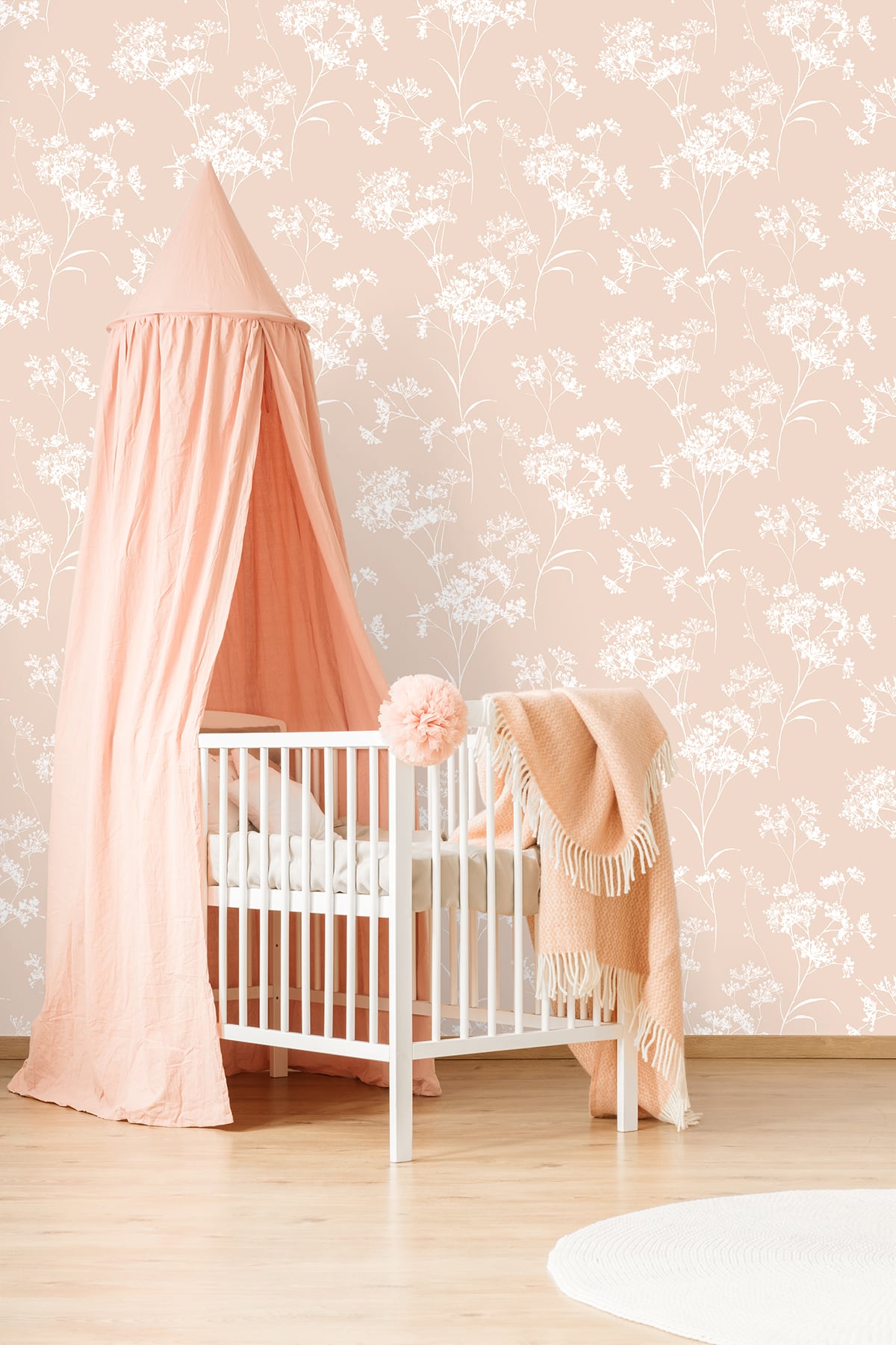 Lillian August Floral Mist Peach Petal Wallpaper Sample LN30501