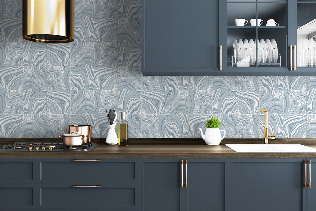 Lillian August Marbled Tile Lakeside Wallpaper LN30612