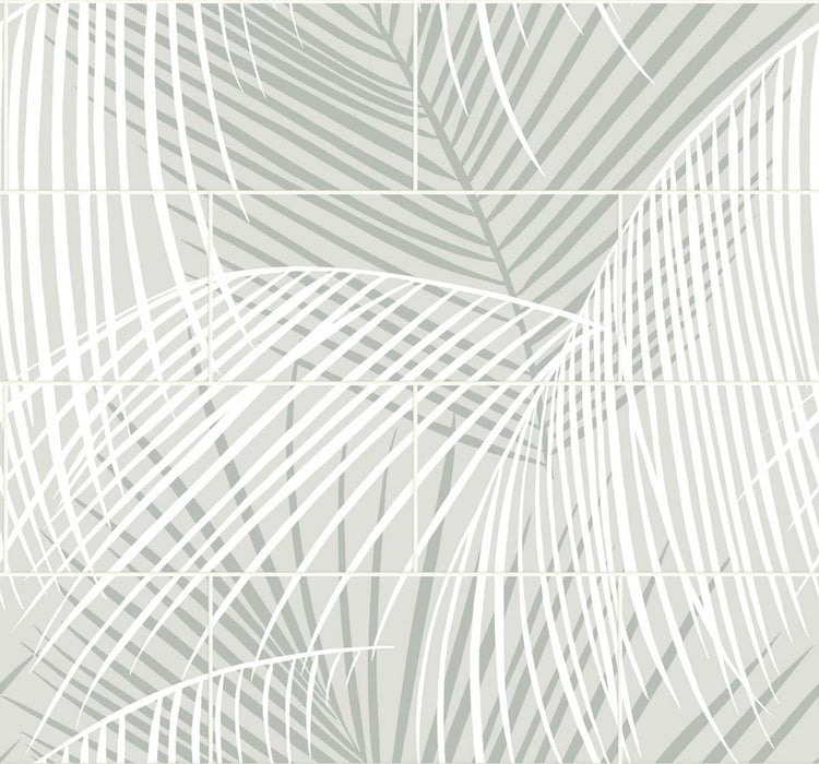 Lillian August Palm Tile Sea Salt Wallpaper LN30708