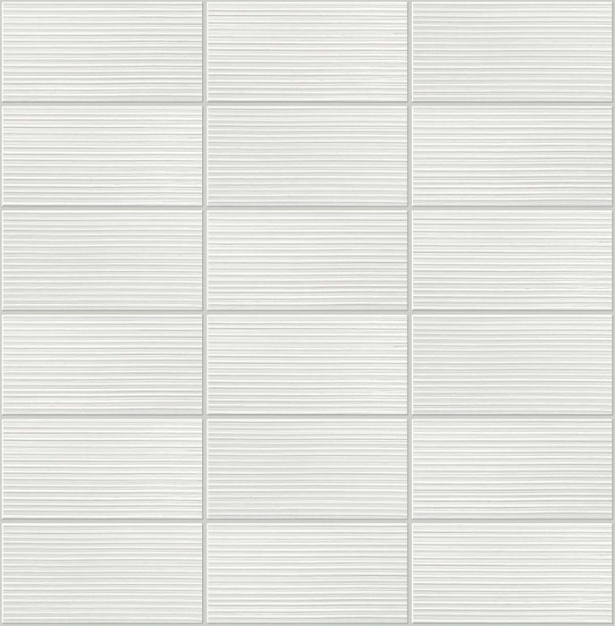 Lillian August Rib Tile Morning Fog Wallpaper LN30800
