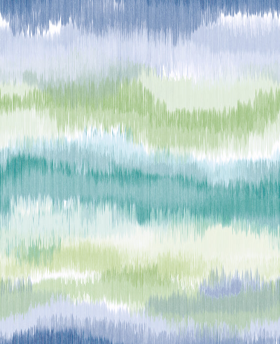 Lillian August Ikat Waves Seaglass Wallpaper Sample LN31204