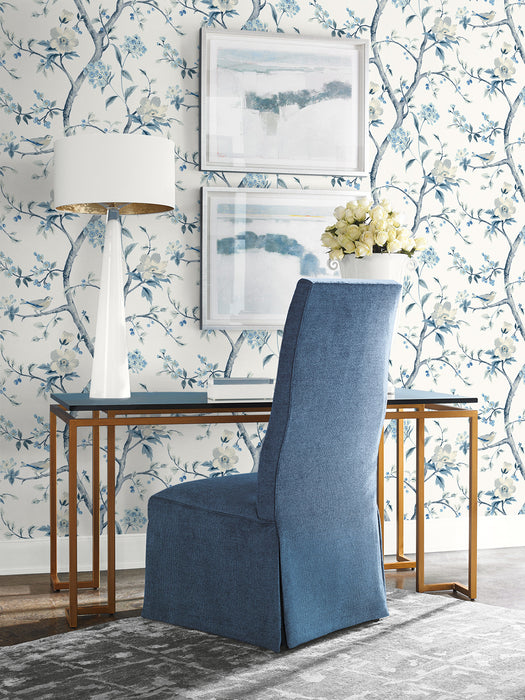 Lillian August Sparrow Haven  Breezy Blue Wallpaper LN40002