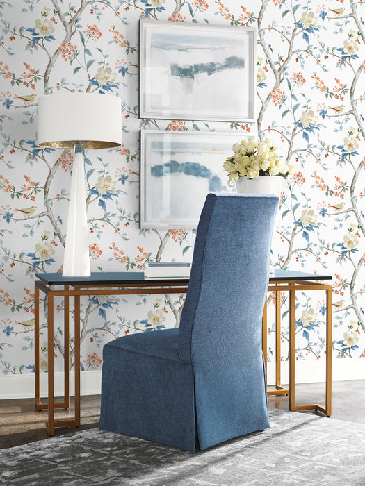 Lillian August Sparrow Haven  Melon & Carolina Blue Wallpaper LN40006