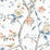 Lillian August Sparrow Haven  Melon & Carolina Blue Wallpaper LN40006