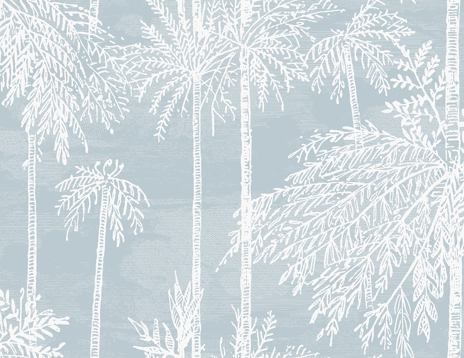 Lillian August Palm Grove  Hampton Blue Wallpaper Sample LN40202