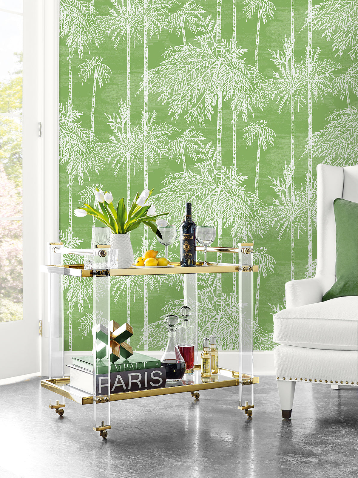 Lillian August Palm Grove  Summer Fern Wallpaper LN40204
