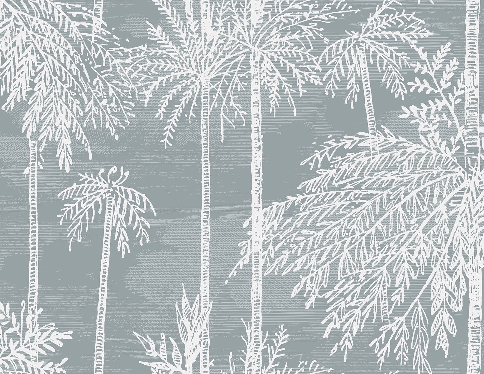 Lillian August Palm Grove  Bluestone Wallpaper Sample LN40218