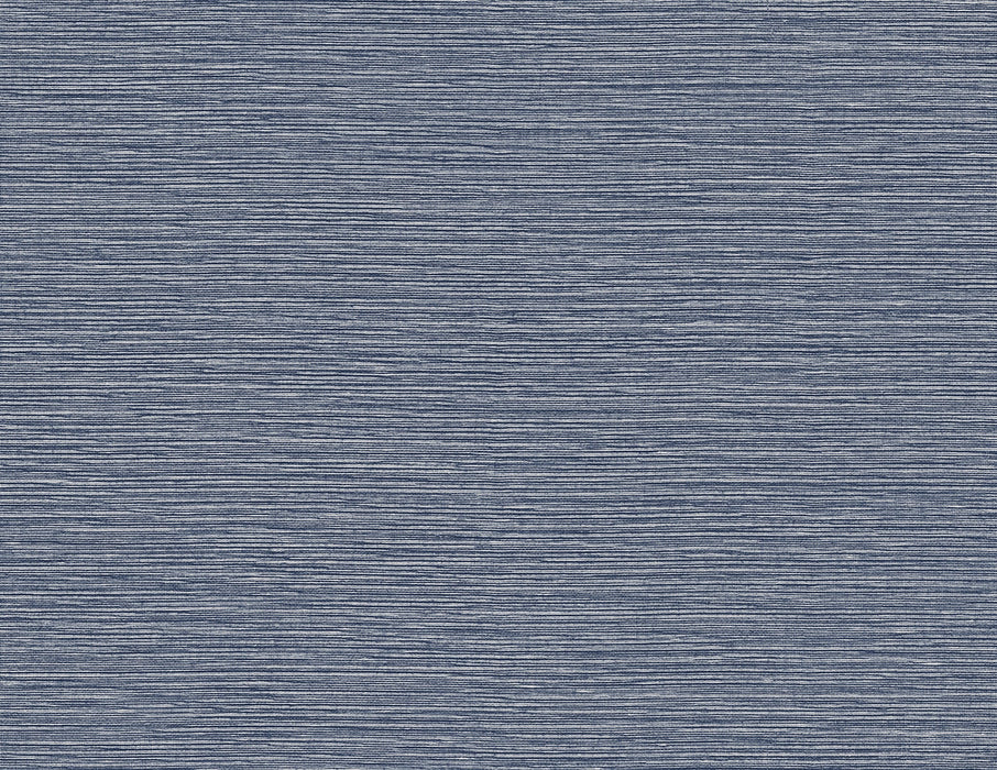 Lillian August Tiger Island Faux Sisal Denim Blue Wallpaper Sample LN40402