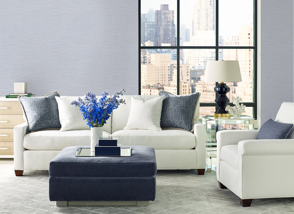 Lillian August Tiger Island Faux Sisal Charlotte Blue Wallpaper Sample LN40412