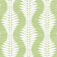 Lillian August Carina Leaf Ogee Greenery Wallpaper LN40504