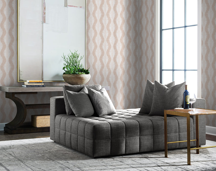 Lillian August Carina Leaf Ogee Blush Wallpaper LN40506