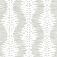 Lillian August Carina Leaf Ogee Sea Salt Wallpaper LN40518