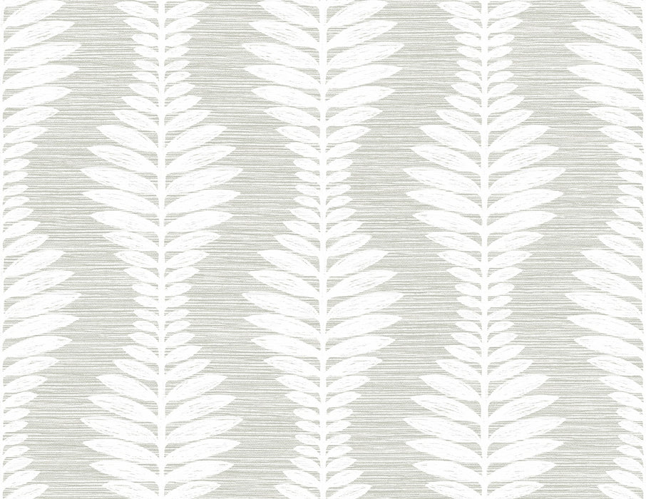 Lillian August Carina Leaf Ogee Sea Salt Wallpaper LN40518