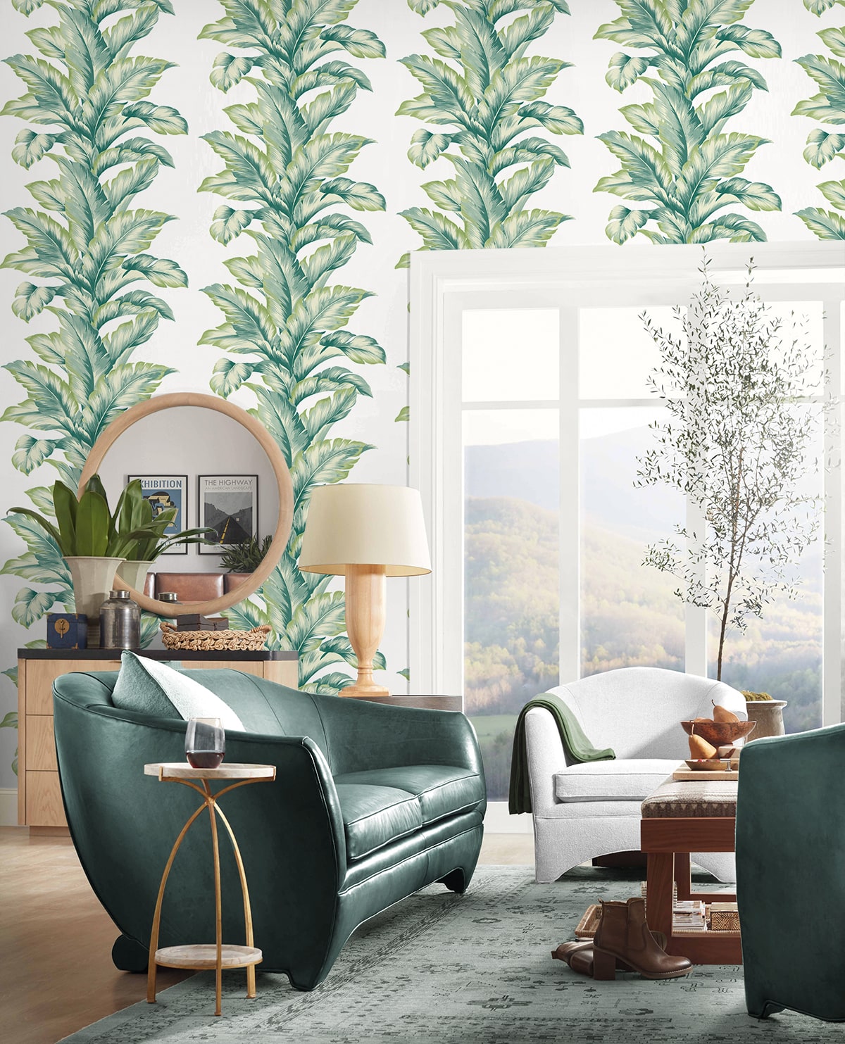 Lillian August Banana Springs  Rivercrest Wallpaper Sample LN40604