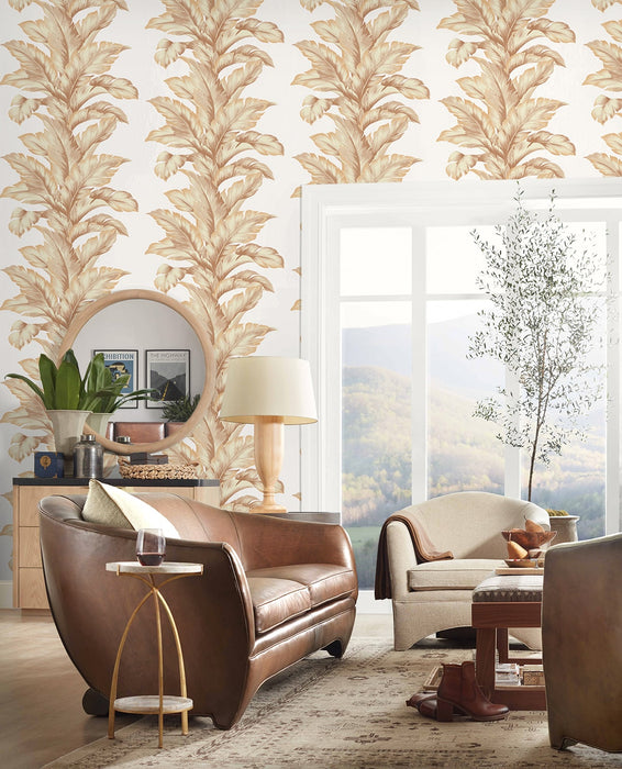 Lillian August Banana Springs  Peachy Wallpaper Sample LN40606