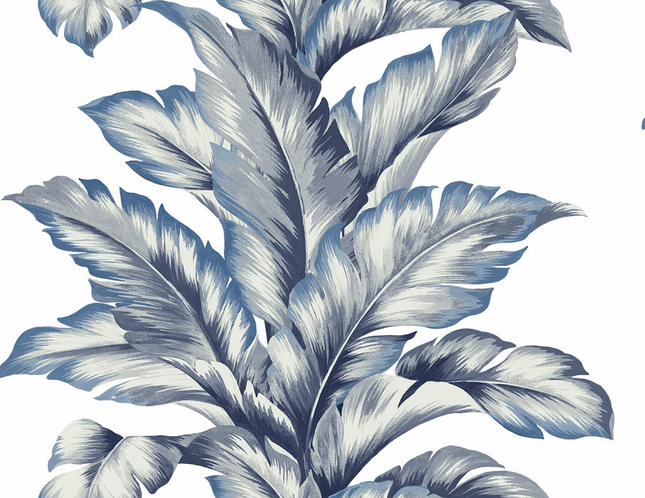 Lillian August Banana Springs  Coastal Blue Wallpaper Sample LN40612