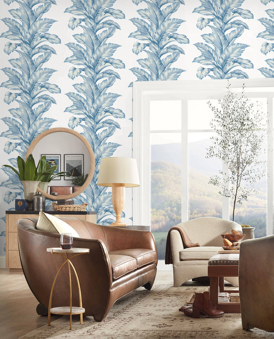 Lillian August Banana Springs  Blue Skies Wallpaper Sample LN40632