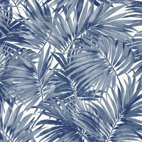 Lillian August Cordelia Tossed Palms Pacific Blue Wallpaper LN40712