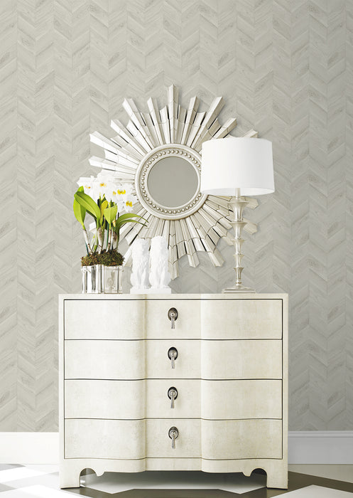 Lillian August Keone Bay Chevron Birch Wallpaper Sample LN40818