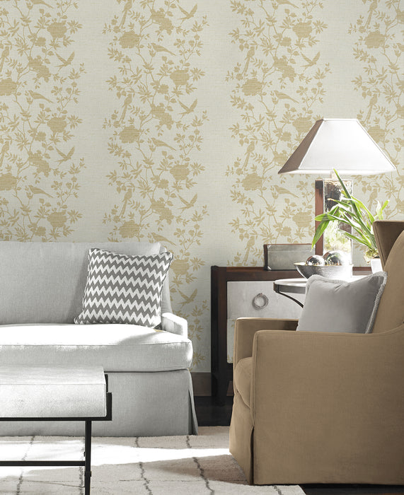 Lillian August Aloha Bird Trail Golden Wallpaper LN41003