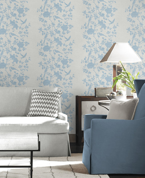 Lillian August Aloha Bird Trail Maya Blue Wallpaper LN41012