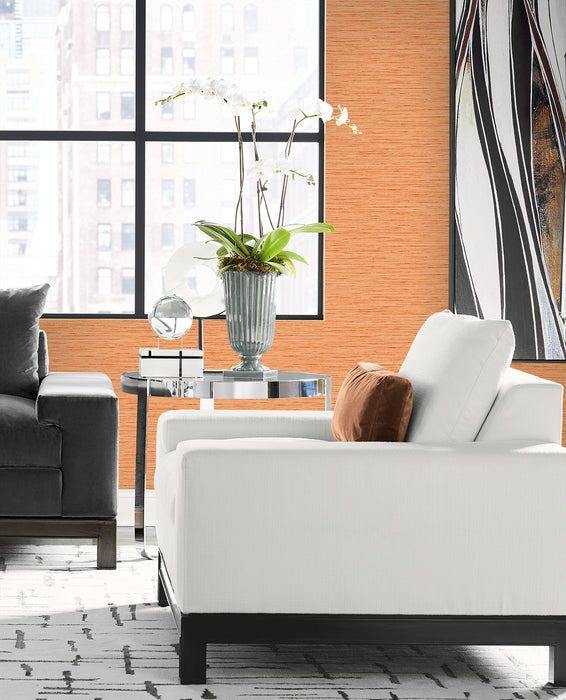 Lillian August Loe Sanctuary Stria Persimmon Wallpaper LN41126
