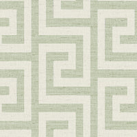 Lillian August Luna Retreat Greek Key Green Ivy Wallpaper LN41204