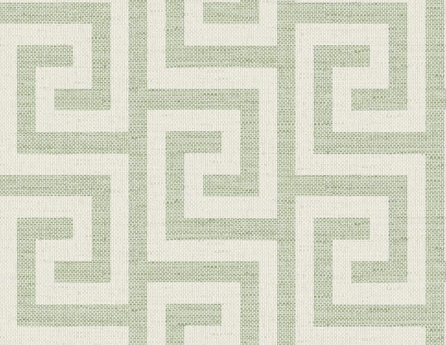 Lillian August Luna Retreat Greek Key Green Ivy Wallpaper LN41204