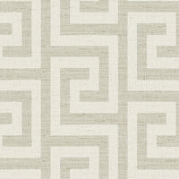 Lillian August Luna Retreat Greek Key Pavestone Wallpaper LN41207