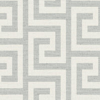 Lillian August Luna Retreat Greek Key Pewter Wallpaper LN41208