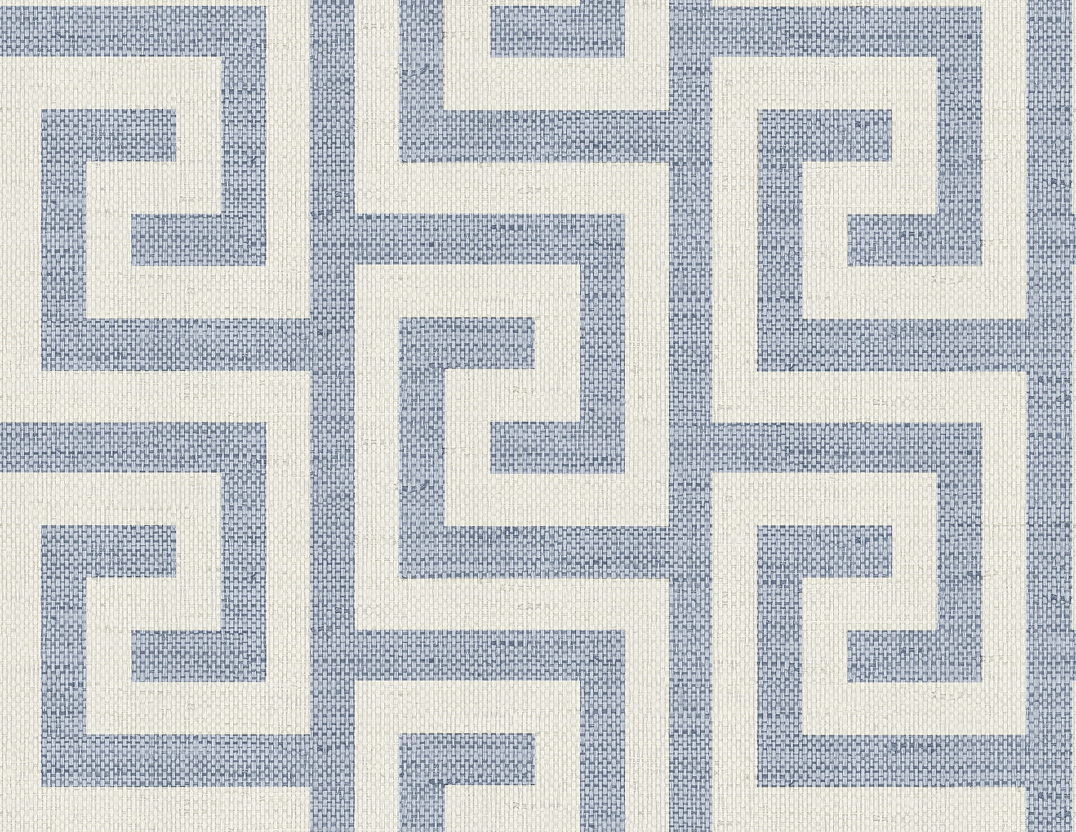 Lillian August Luna Retreat Greek Key Blue Lake Wallpaper Sample LN41212