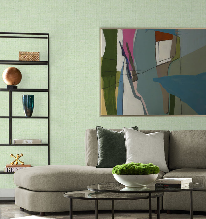 Lillian August Kaya Faux Paperweave Meadow Wallpaper Sample LN41304