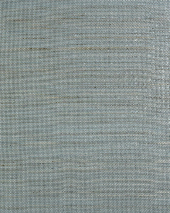 Lillian August Abaca W/ Pearl Printed Paper Heathered Aqua Wallpaper Sample LN50019